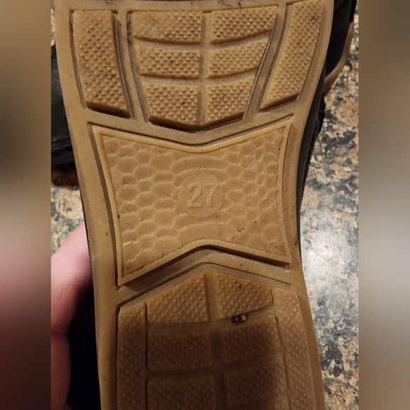 Toddler Black Leather Loafers, Size 27 - Picture 4 of 9